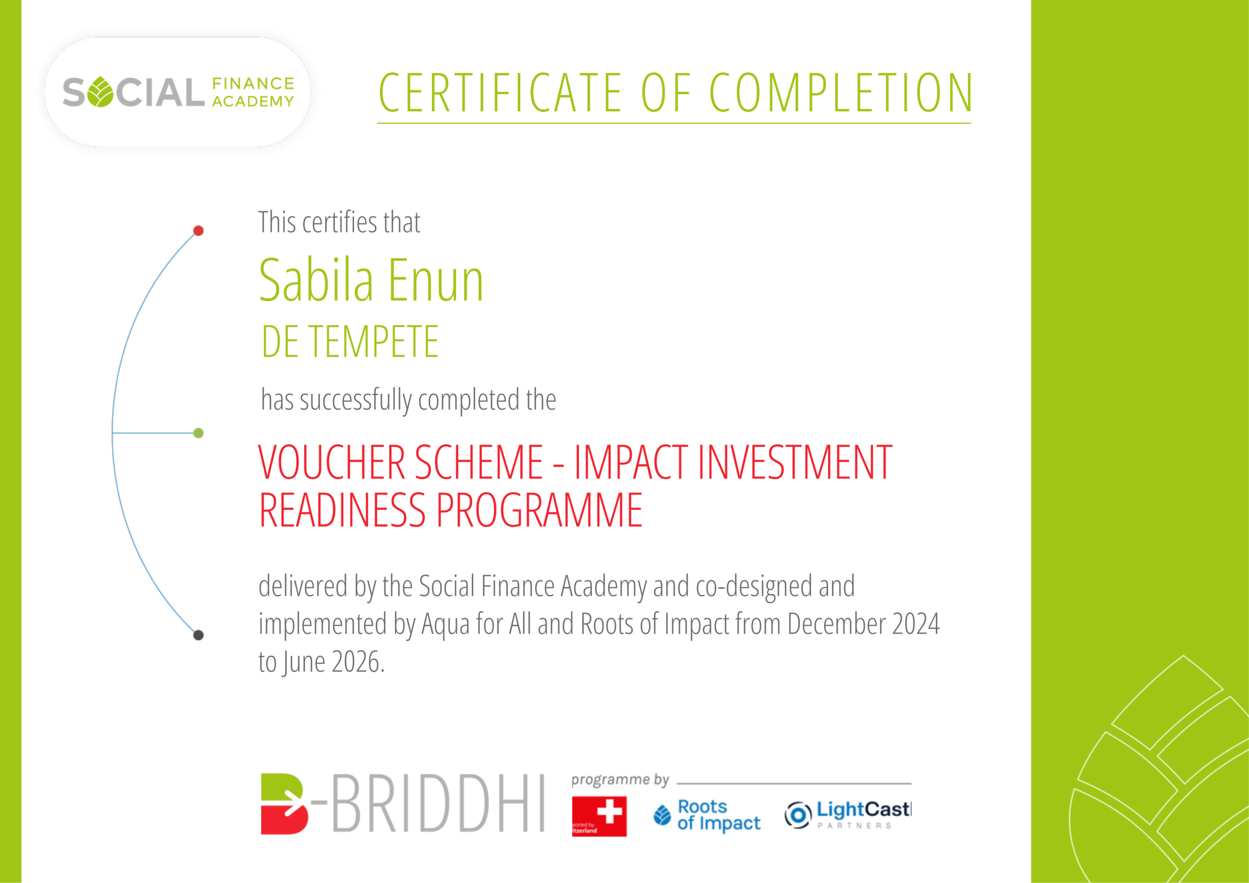 Biniyog Briddhi Voucher Scheme – Impact Investment Readiness Programme